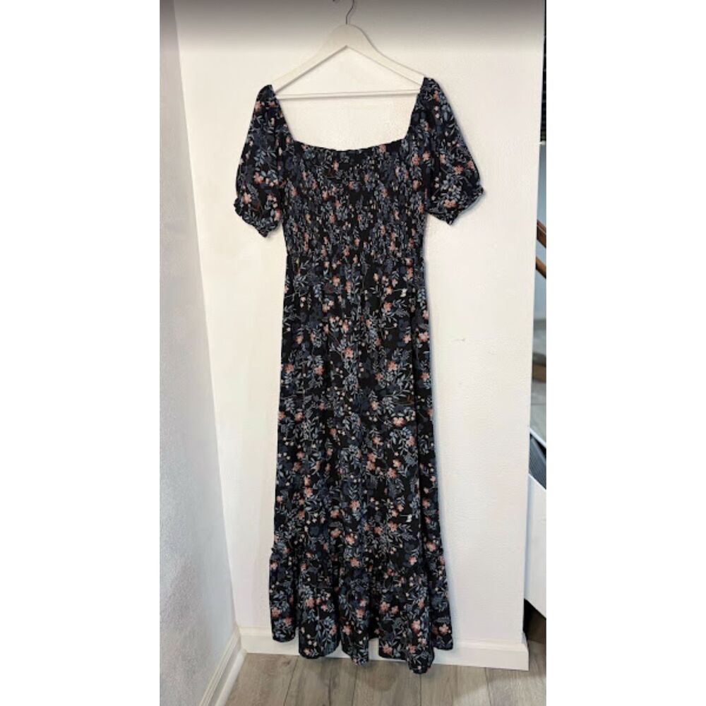 Baltic Born Smocked Maxi Dress Navy Floral XL - Picture 3 of 9